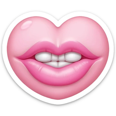 Pastel pink kiss mark sticker