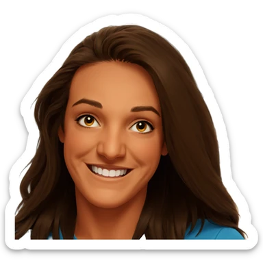 smiling boy with long hair sticker