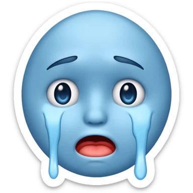 Super mega duper cry emoji, make it similar to this emoji: 😭  sticker