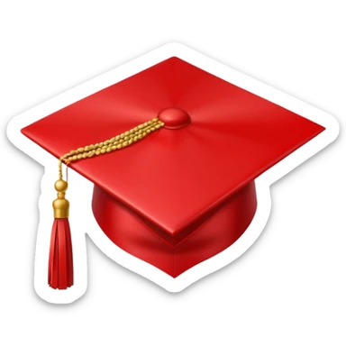 red grad cap  sticker