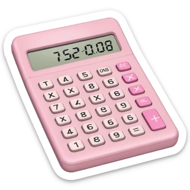 Pale Pink tax Calculator sticker