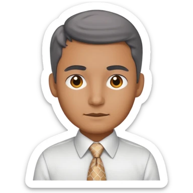 white shirt & grey tie (without face, just clothes, zoomed. in) sticker