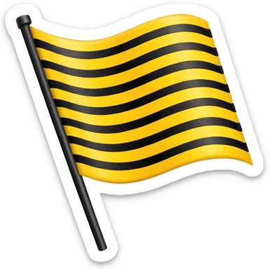 Create 2 yellow lined and 1 black lined flag emoji and put black line between yellow lines sticker