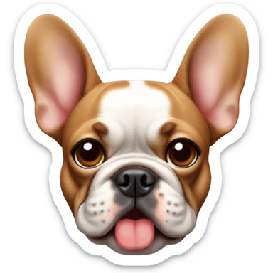 the funniest red French bulldog sticker
