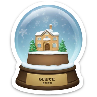 make a snowglobe and in it write giuca sticker