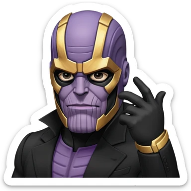 Thanos as Squid Game Front Man with black mask sticker