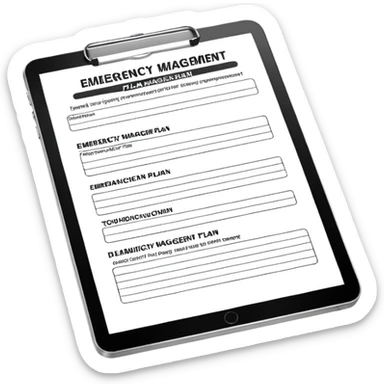 emergency management plan sticker