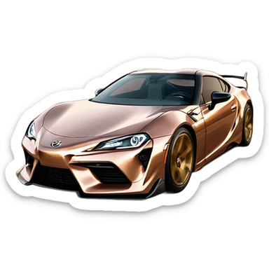 Rose gold Wonder Woman C-3PO muscular Toyota 86 hypercar sticker