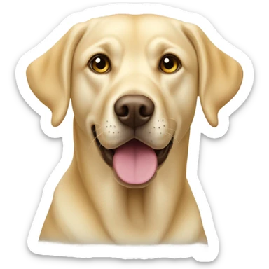 Yellow labrador retriever with hazel green eyes  sticker