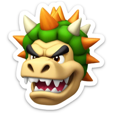 Bowser head  sticker