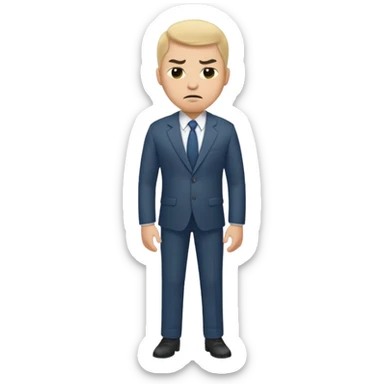 ligth man with a disgusted face full body sticker