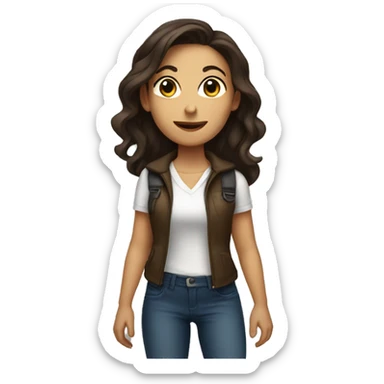 Brunette woman who climb she is aesthetic  sticker