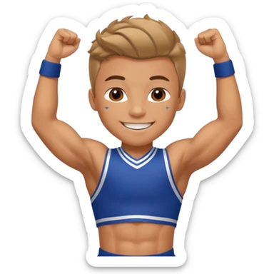 All star Cheerleader boy in  cheerleader uniform  sticker