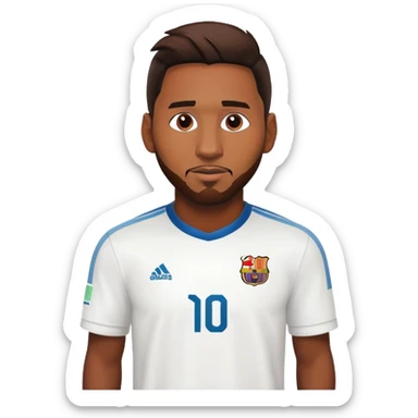 Messi in white shirt sticker
