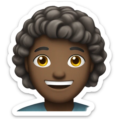 customer service person smiling sticker