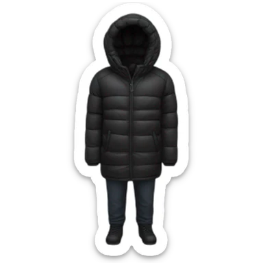 Veste doudoune noire  sticker
