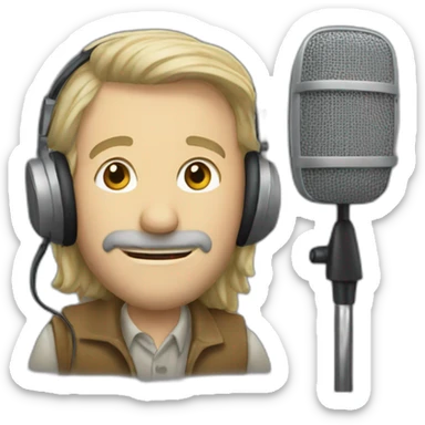 Locutor de radio sticker