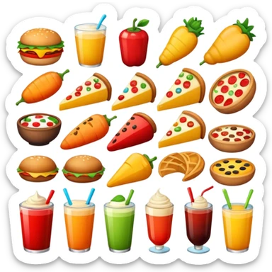 a lot of photo with food sticker