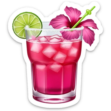 hibiscus margarita sticker