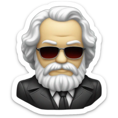 karl marx tucks with Terminator sticker