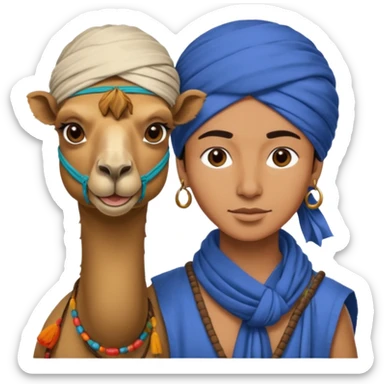 Desert Nomad Traveler with camel sticker