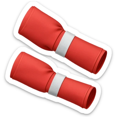 Sanguine-red combat hand bandages  sticker
