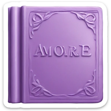 Purple book with the inscription con amore sticker