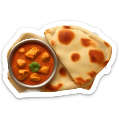 Butter chicken with naan sticker