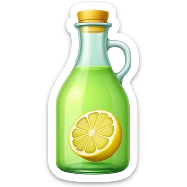 Green lemon juice bottle sticker