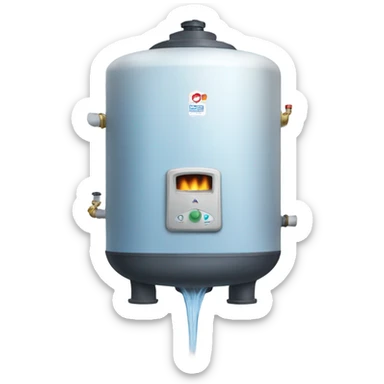 Water heating sticker