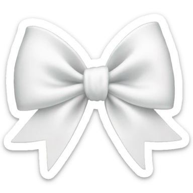 White bow sticker