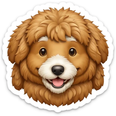 Golden doodle smile sticker