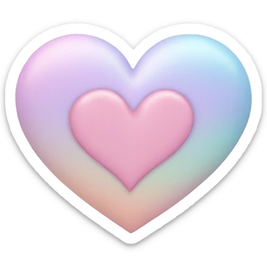 Pastel heart sticker