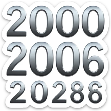 Números 2026 sticker