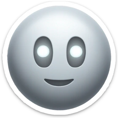 a glowing white & pure grey space artifact sticker