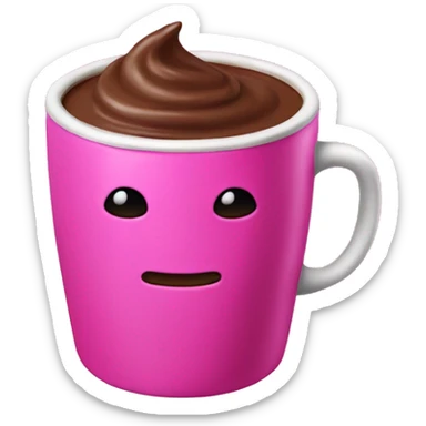 Realistic hot-pink chocolate sticker