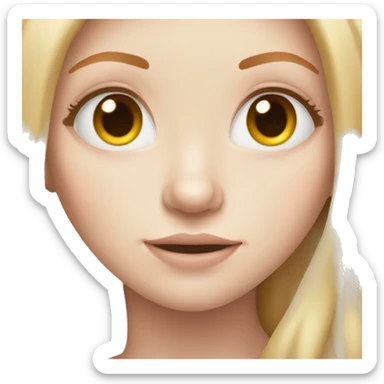 red long haired girl pale skin sticker