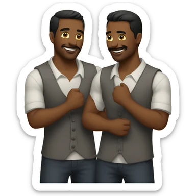 Abrazo dos hombres sticker