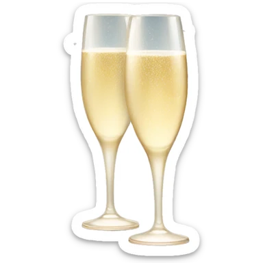 Sparkling champagne glasses sticker