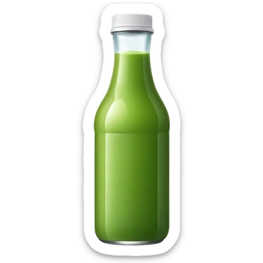 Green juice bottled sticker