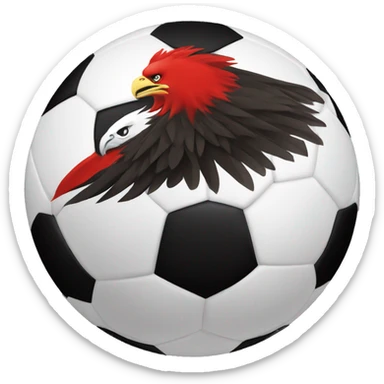 Albanian Eagle on a soccer ball sticker