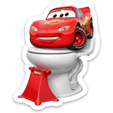 Lightning McQueen pooping sticker