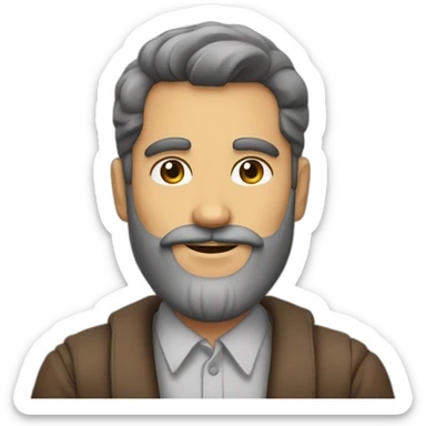 homem de barba muito, mas muito grande  sticker