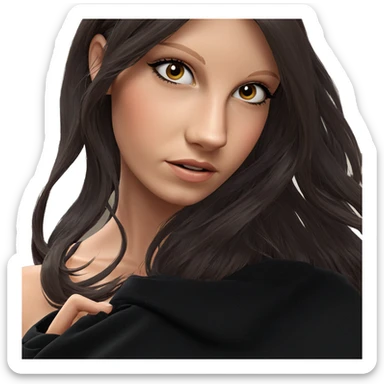 realistic portrait of girl sticker