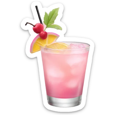 pastel pink cocktail sticker