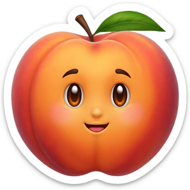 peach emoji for reed sticker