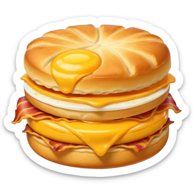 Bacon egg and cheese biscuit sticker