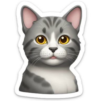a rich grey beehive cat sticker