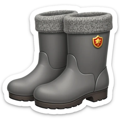 Russian felt boots made from felted wool sticker