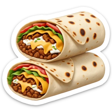 Burrito with meats sticker